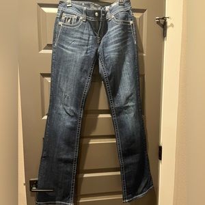 Miss Me jeans with black/silver rhinestone detail